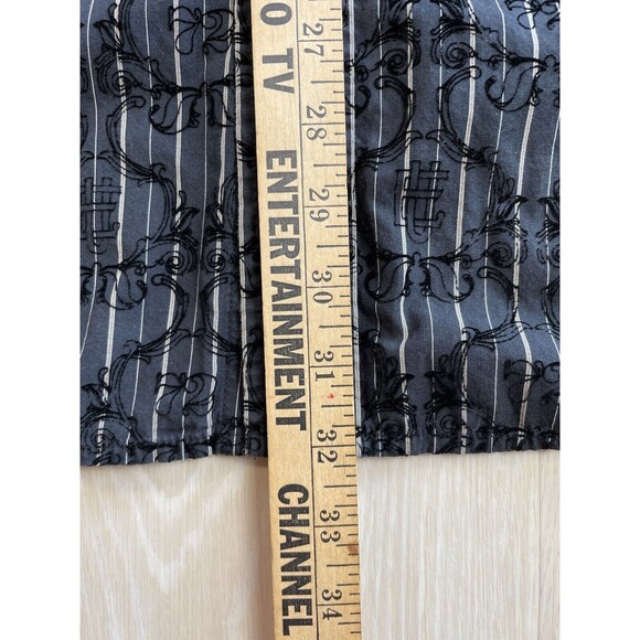 Ecko Unlimited Shirt Men's 2XL Black Emboss Design Long Sleeve Button Up Stripes - Picture 6 of 12